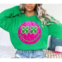 St. Patricks Day Clover Green Sweatshirt