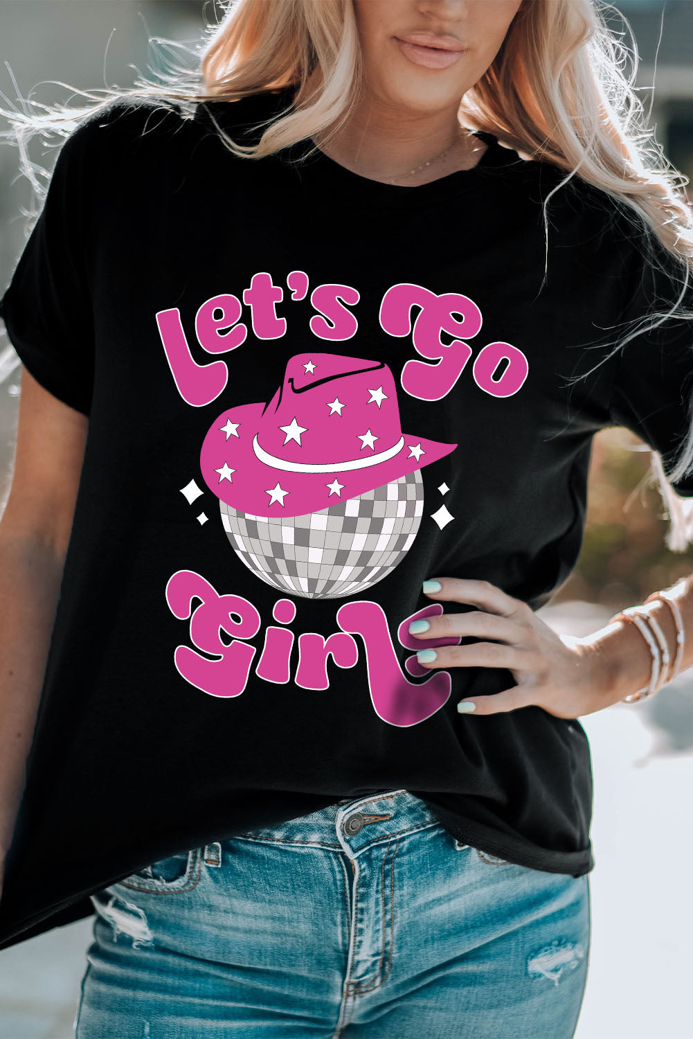 LET'S GO GIRLS Graphic Tee Shirt