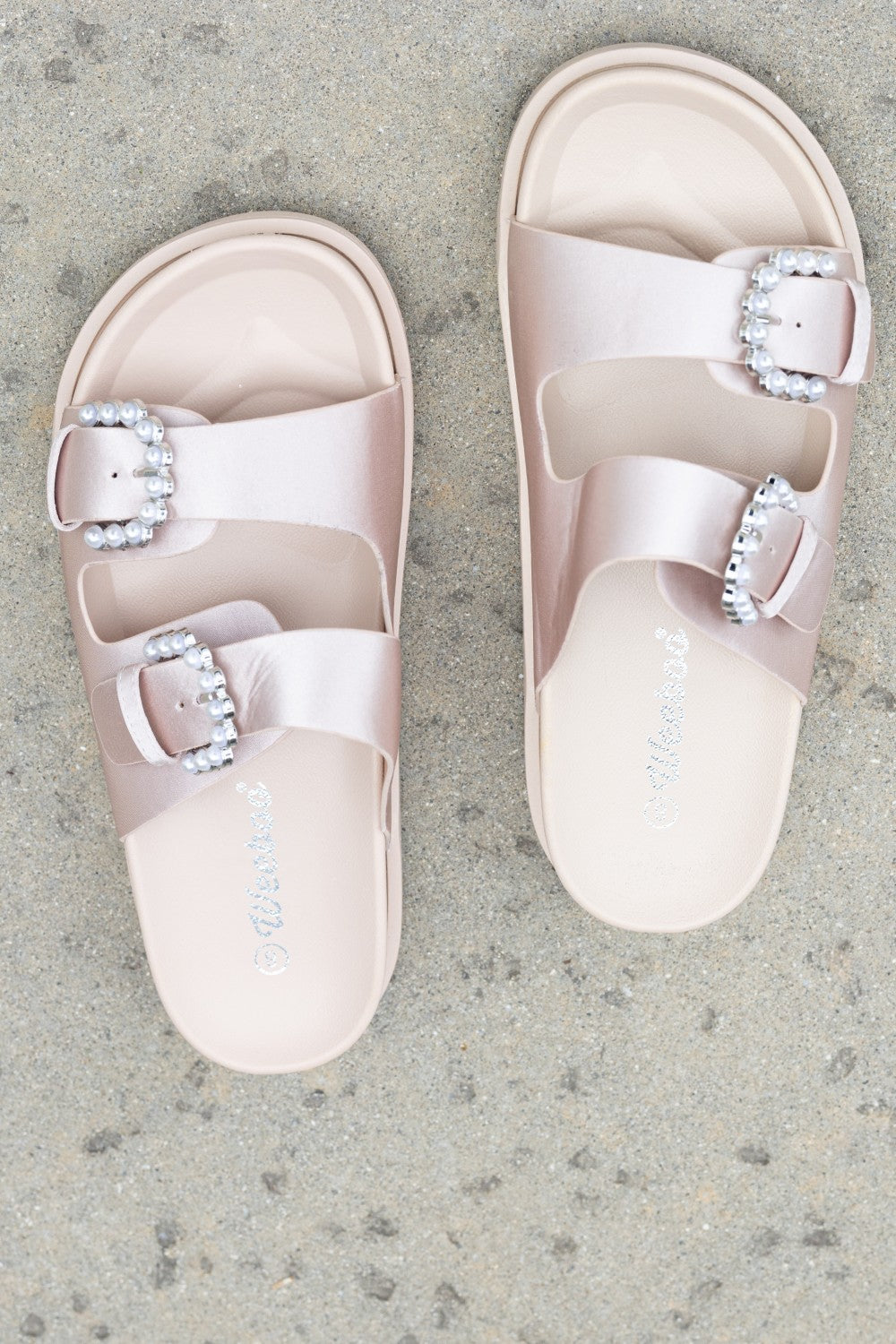 Copy of Weeboo Jewel of the Sea Faux Pearl Buckle Slide Sandals