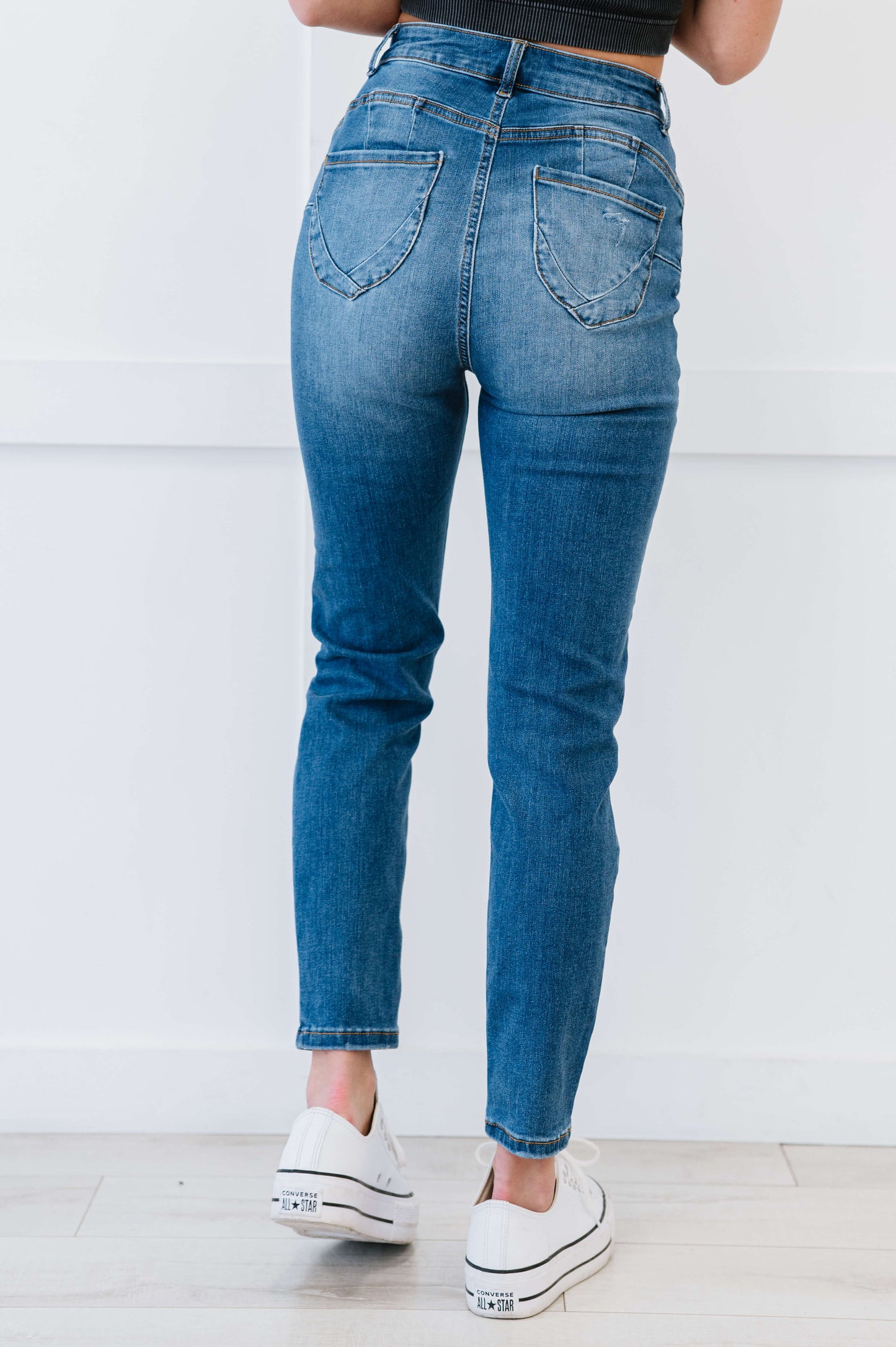 Muselooks High Rise Distressed Skinny Jeans