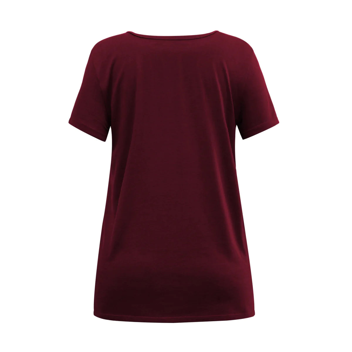 Scoop Neck Solid Color T-short