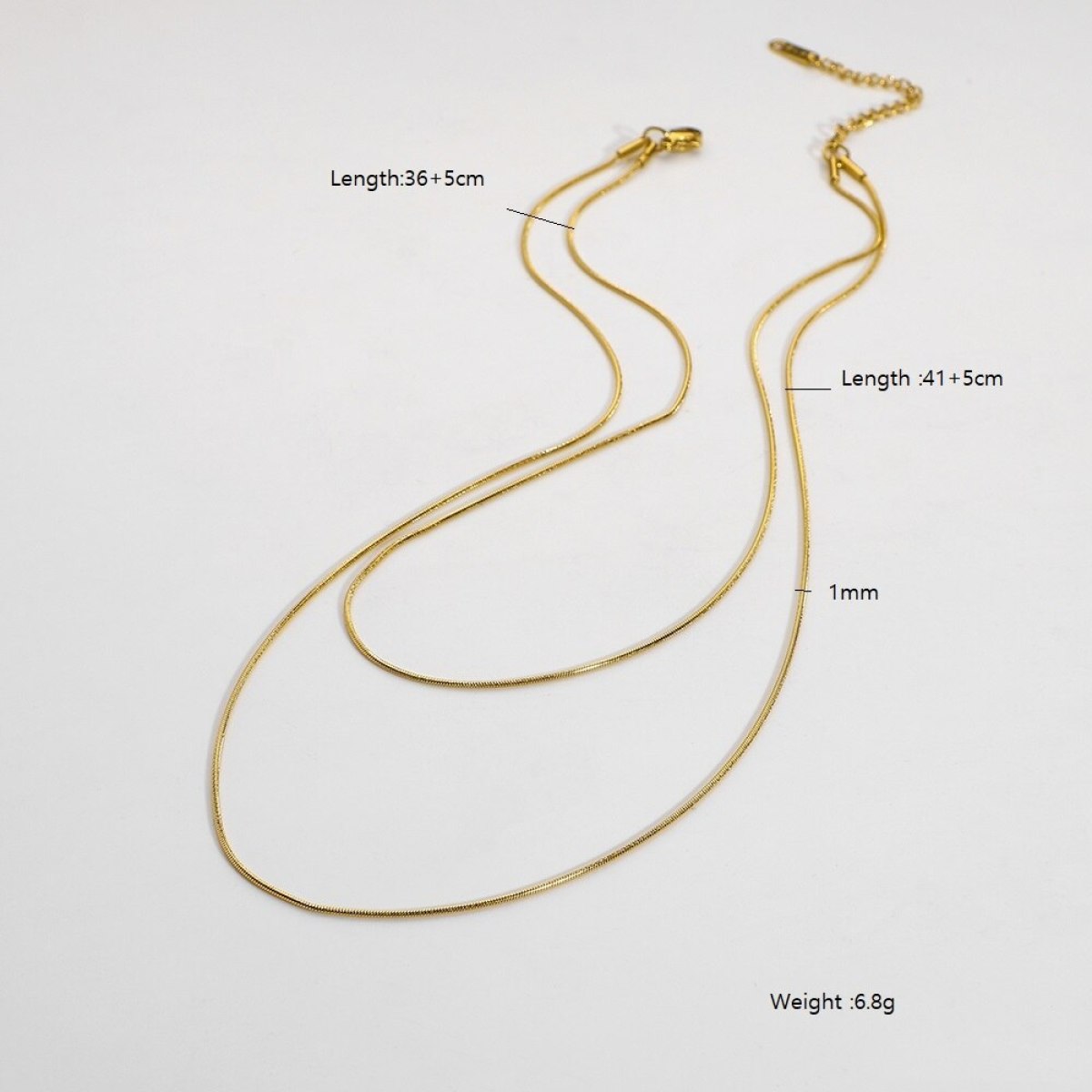 Double Layered Snake Chain Necklace