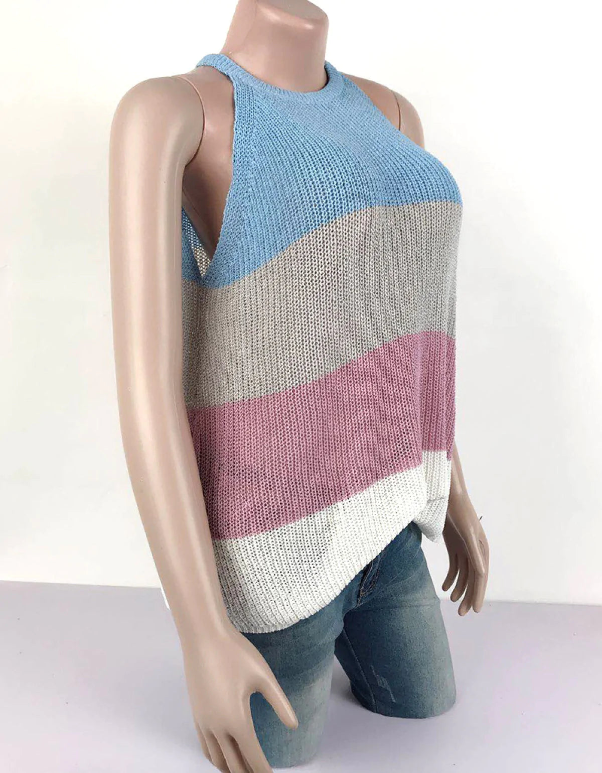 Casual Sleeveless Round Neck Vest