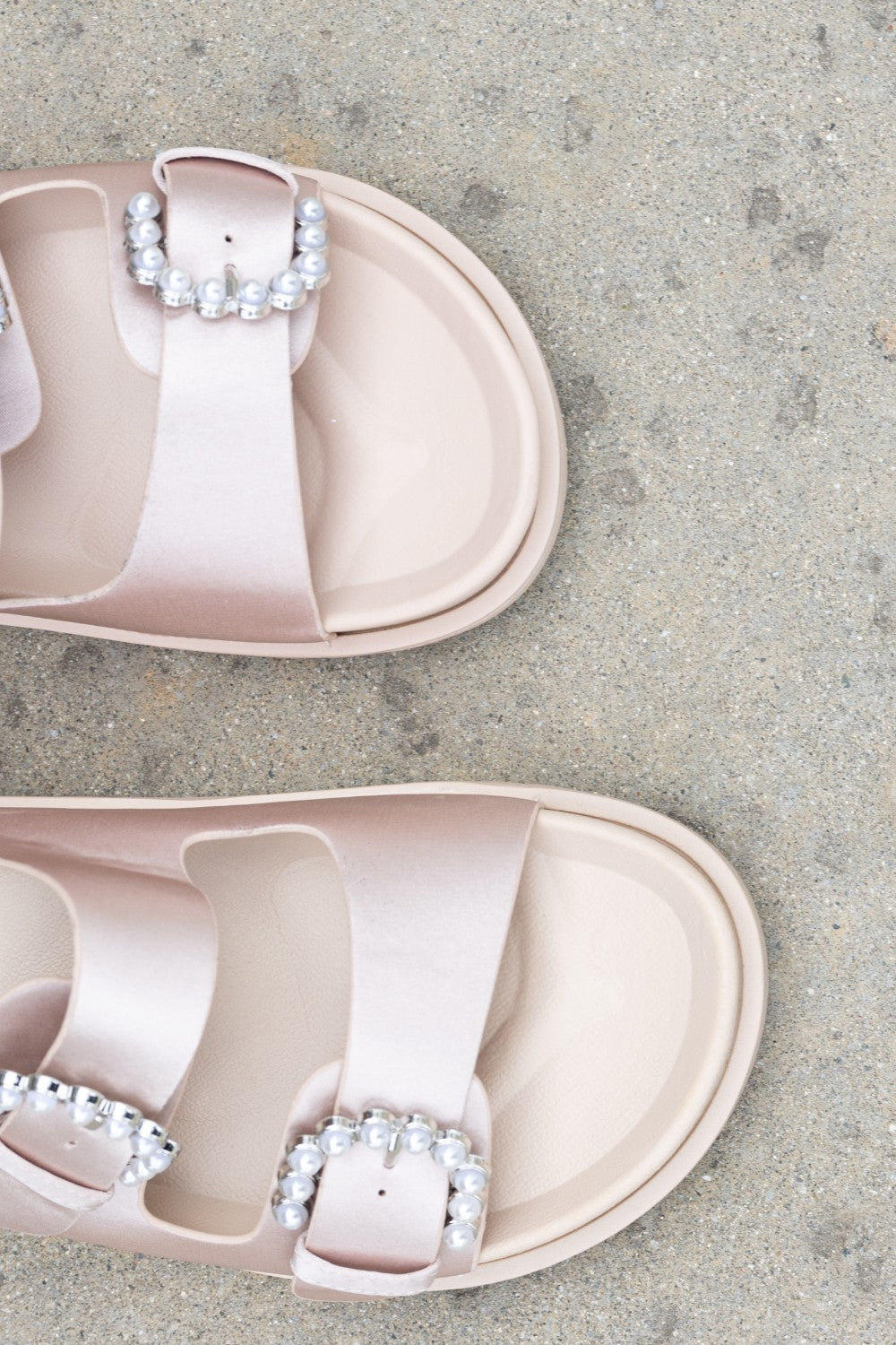 Copy of Weeboo Jewel of the Sea Faux Pearl Buckle Slide Sandals