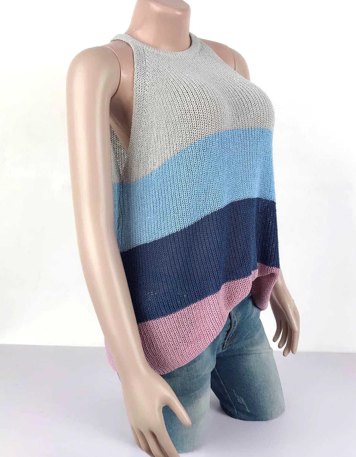 Casual Sleeveless Round Neck Vest