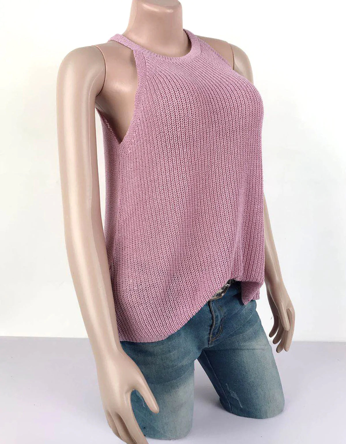 Casual Sleeveless Round Neck Vest