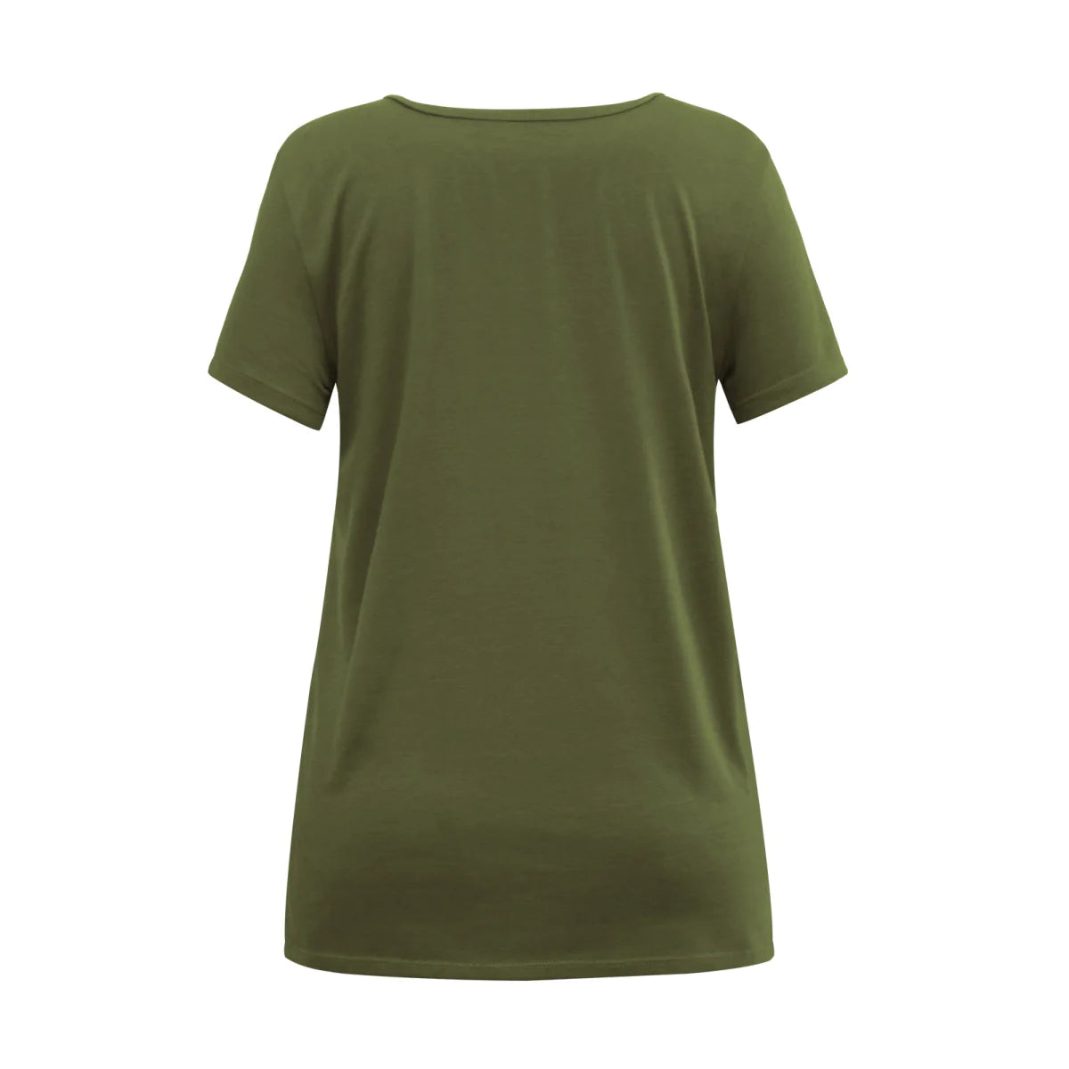 Scoop Neck Solid Color T-short