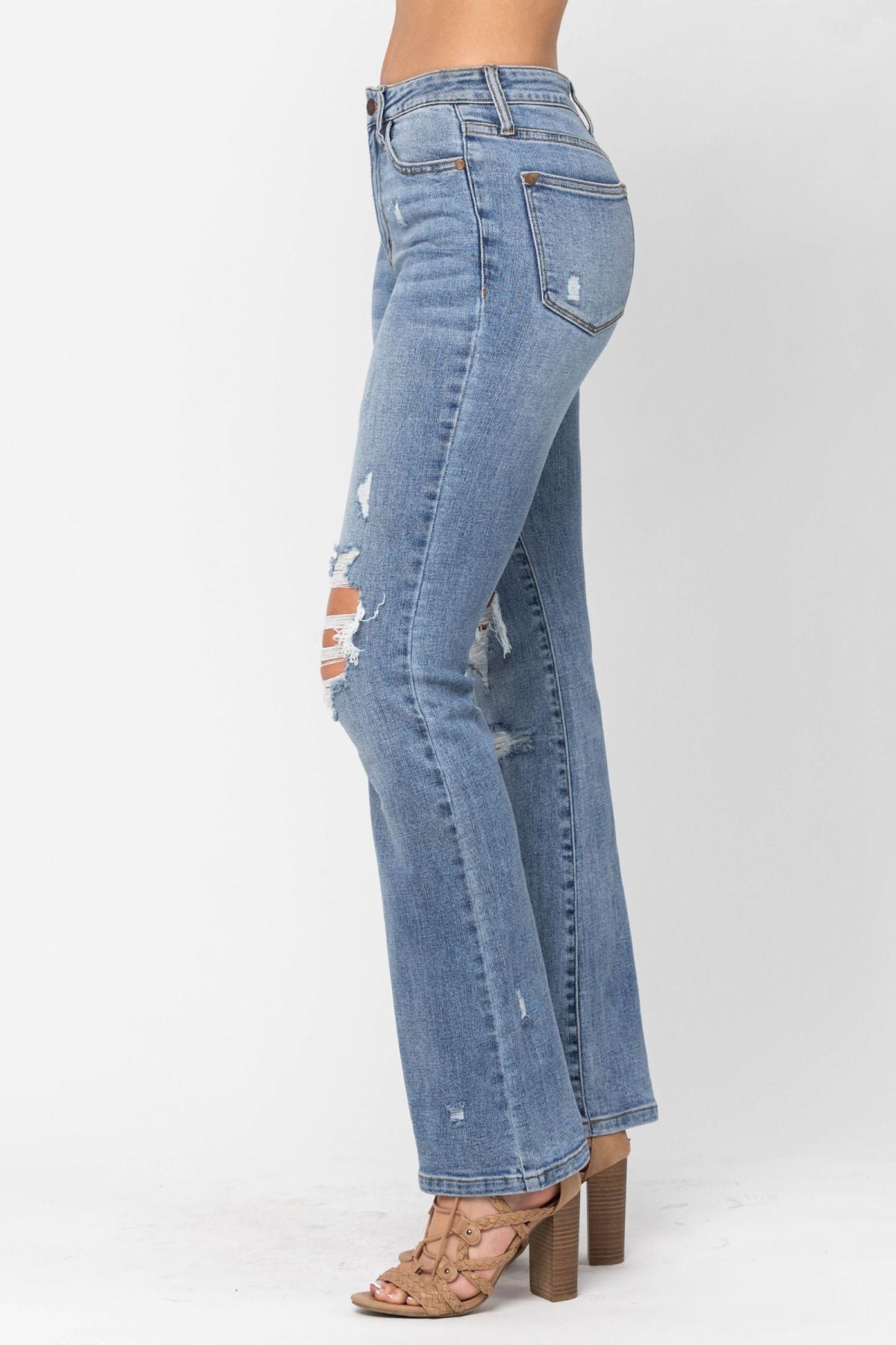 Judy Blue High Waist STONE Destroyed Bootcut