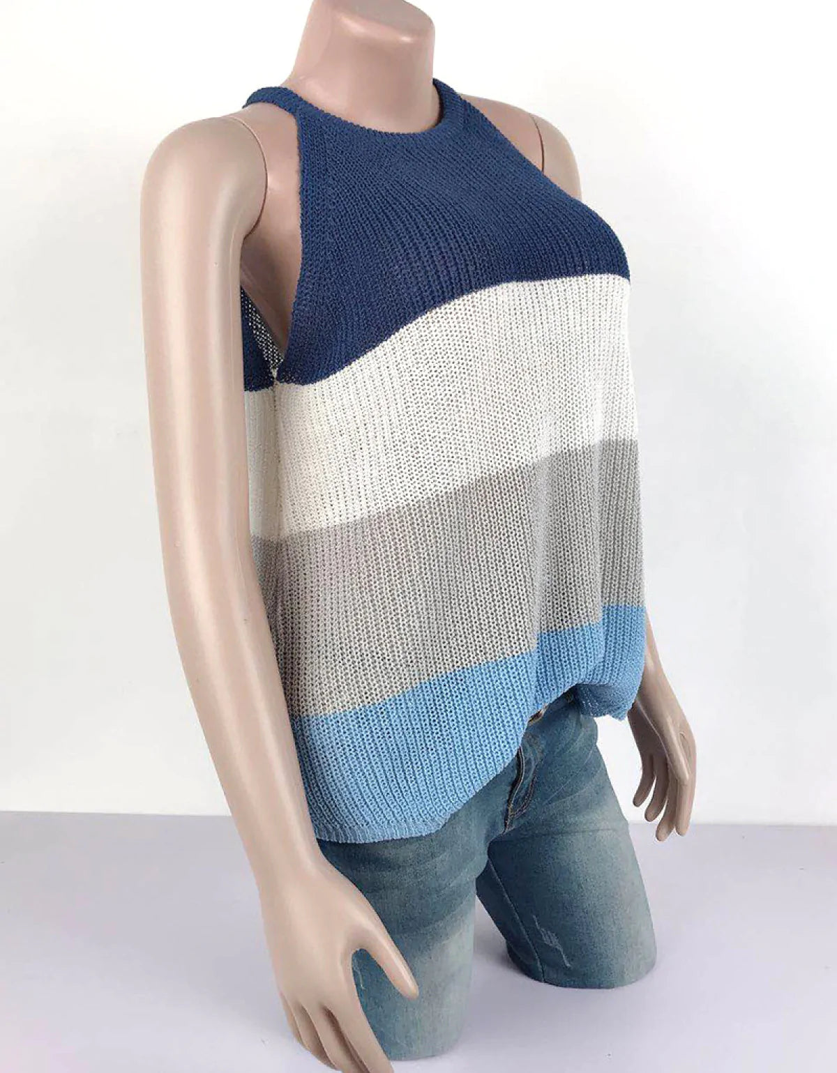 Casual Sleeveless Round Neck Vest