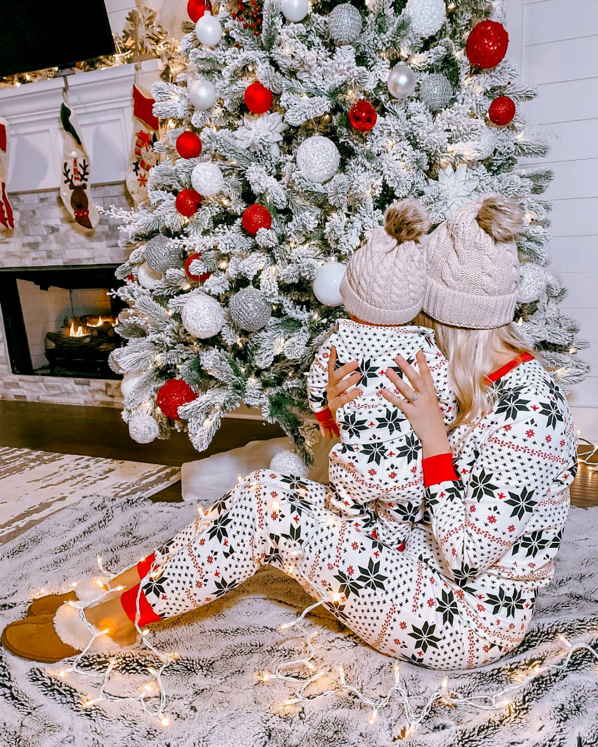 Christmas Pattern Parent-Child Matching Sets