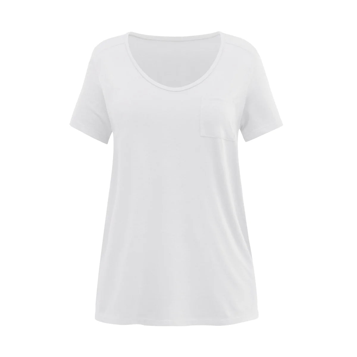 Scoop Neck Solid Color T-short