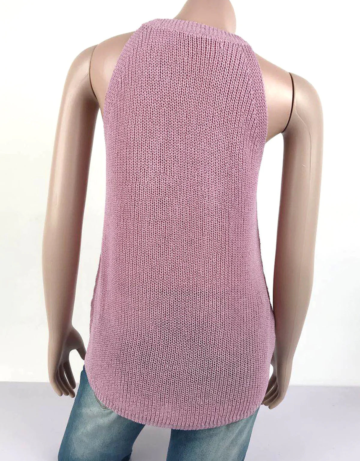 Casual Sleeveless Round Neck Vest