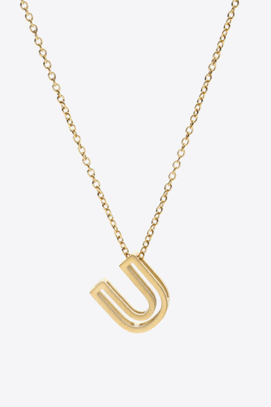 U to Z Letter Pendant Nekclace