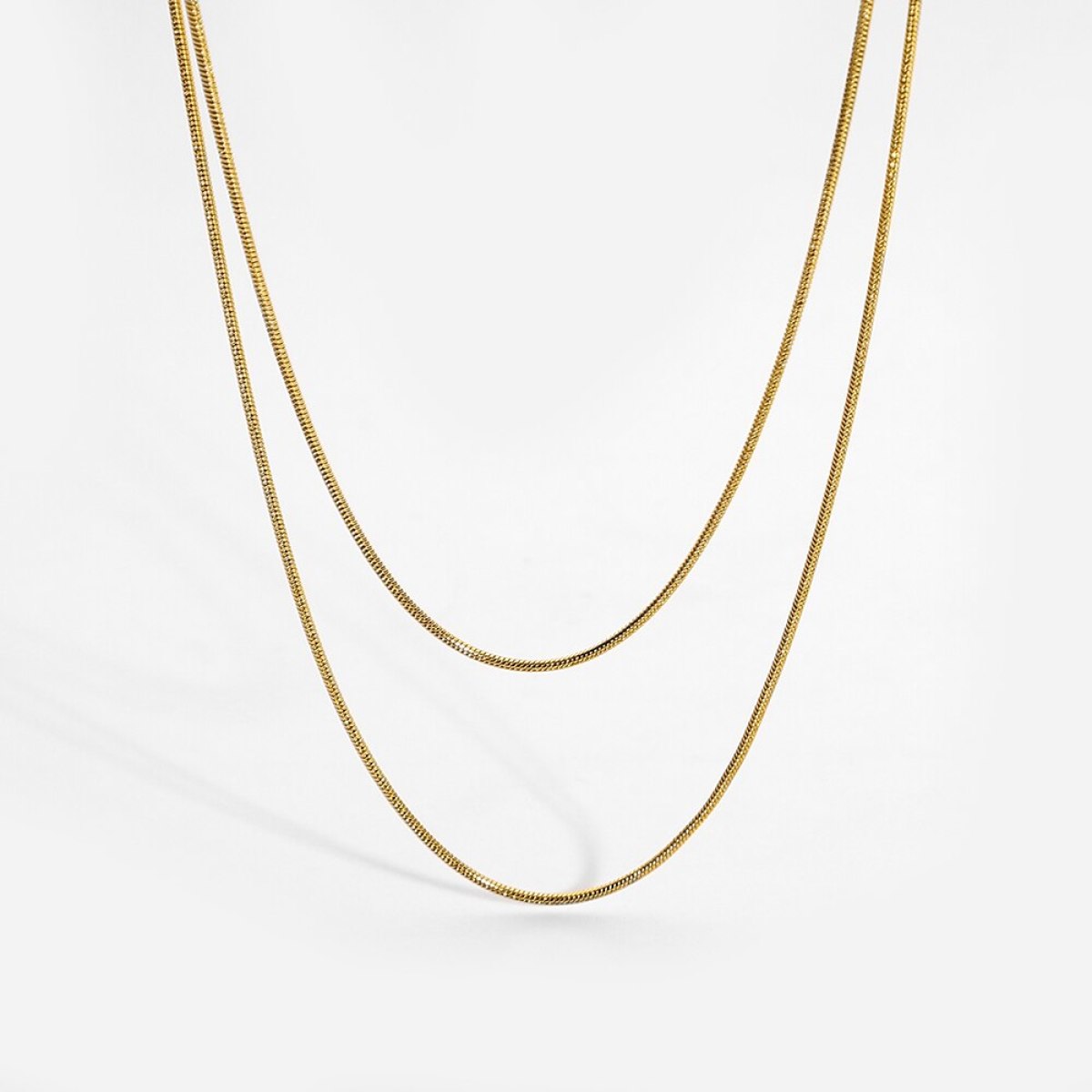 Double Layered Snake Chain Necklace