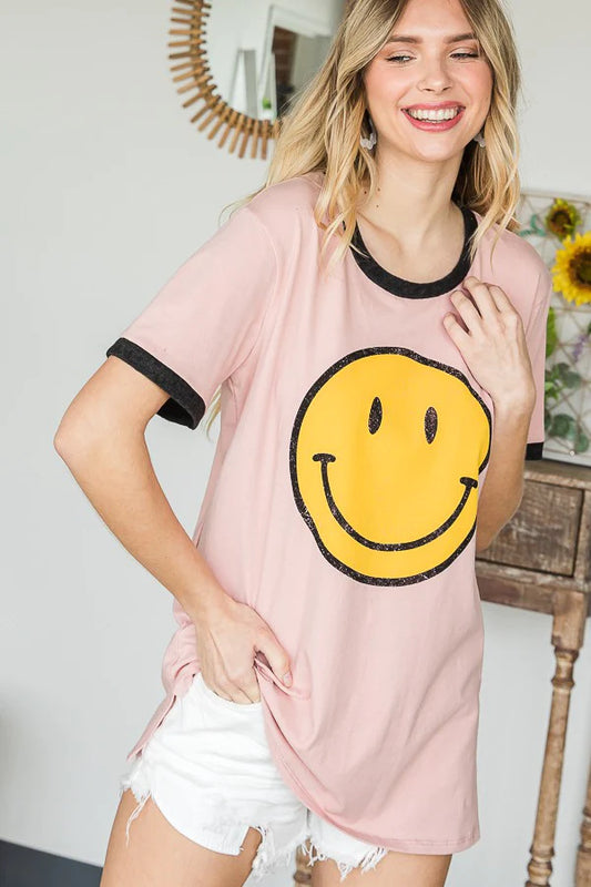 Mauve Smiley Tee