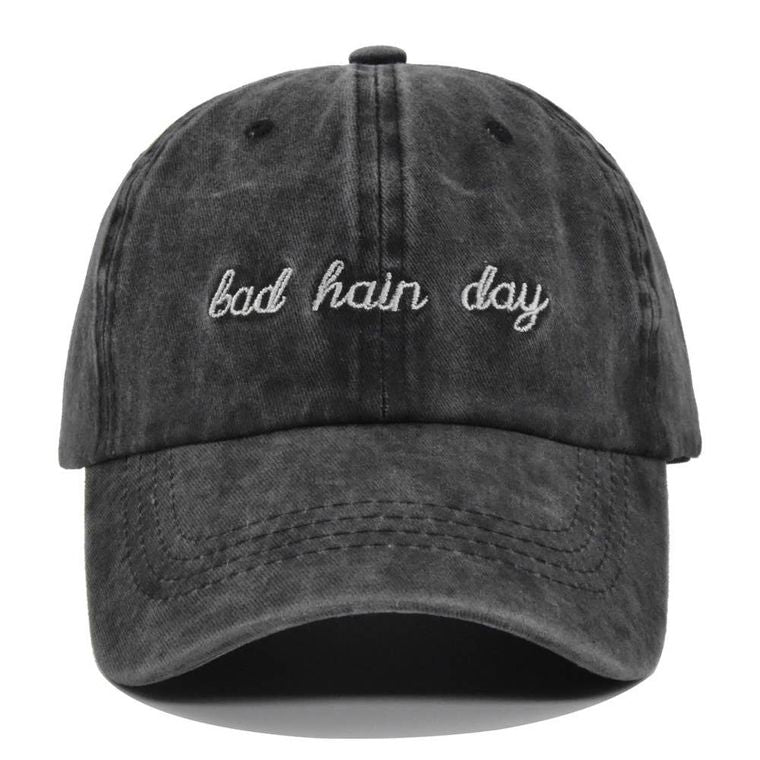 Bad Hair Day Embroidered Washed Baseball Cap ACC911