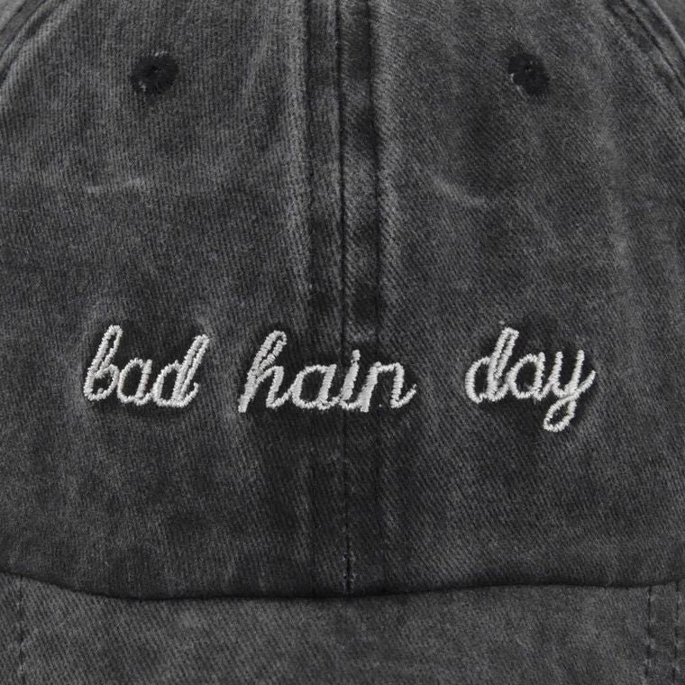 Bad Hair Day Embroidered Washed Baseball Cap ACC911